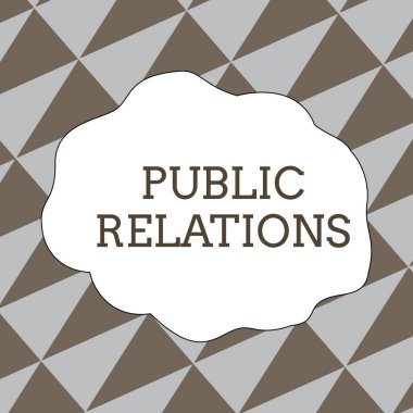 Halkla İlişkileri gösteren bir not yazıyorum. Bireysel Gri ve Kahverengi Alternatif Renk Üçgenleri arasındaki bilgilerin dağılımını gösteren iş fotoğrafı görüntüleme uygulaması analizi.