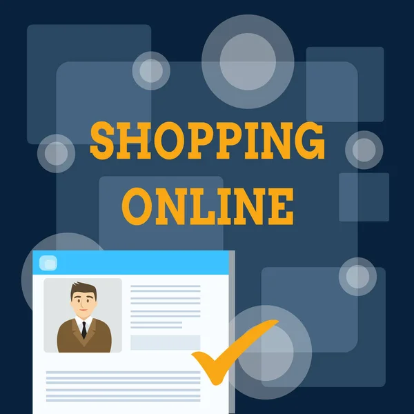 Writing note showing Shopping Online. Business photo showcasing buying you want through internet website then deliver it Curriculum Vitae Resume of Candidate Marked by Color Mark. — Stock Photo, Image