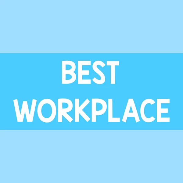 Writing note showing Best Workplace. Business photo showcasing Ideal company to work with High compensation Stress free Square rectangle paper sheet loaded with full creation of pattern theme.