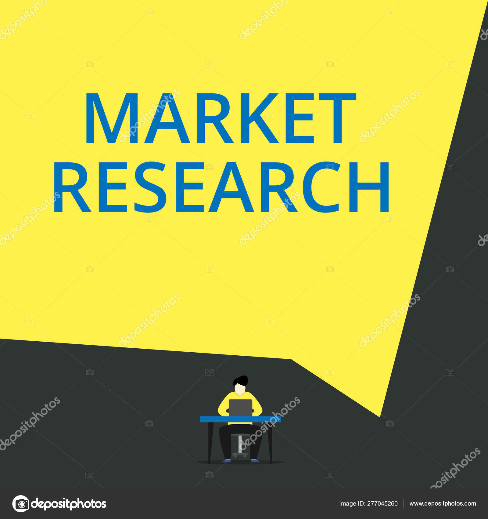 Handwriting Text Market Research Concept Meaning The Acttion Of