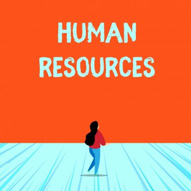 Huanalysis Kaynaklarını gösteren kavramsal el yazısı. İş fotoğraf metni Bir organizasyonun işgücünü kim oluşturan gösteren Genç uzun saçlı kadın boş kare duyuru tasarımı tutan.