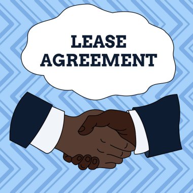 Kira Sözleşmesini gösteren metin işareti. Bir tarafa açısından Kavramsal fotoğraf Sözleşme kira mülkiyet Hand Shake Multiracial Erkek İş Ortakları Meslektaşları Resmi Gömlek Suit kabul eder.