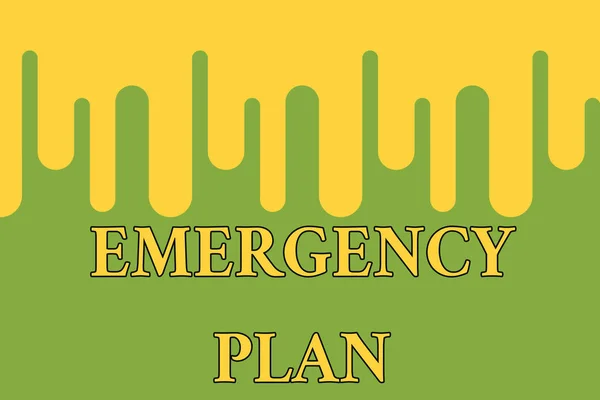 Word writing text Emergency Plan. Business concept for procedures for handling sudden or unexpected situations Paint dripping background Stylish acrylic liquid layered painting concept.