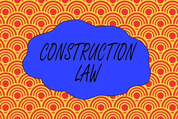 Handwriting text writing Construction Law. Concept meaning deals with matters relating to building and related fields Abstract seamless repeat design half circles peeping out from each other. — Stock Photo, Image