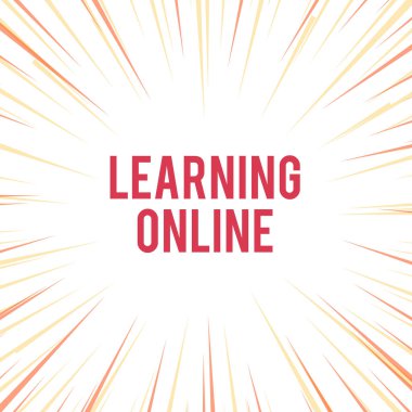 El yazısı metin yazma Öğrenme Online. Kavram anlamı Internet ve teknoloji Sunburst Patlama Sarı Turuncu Pastel Işınlar Derinlik ve Perspektif yardımı ile yeni bir şey öğrenin.