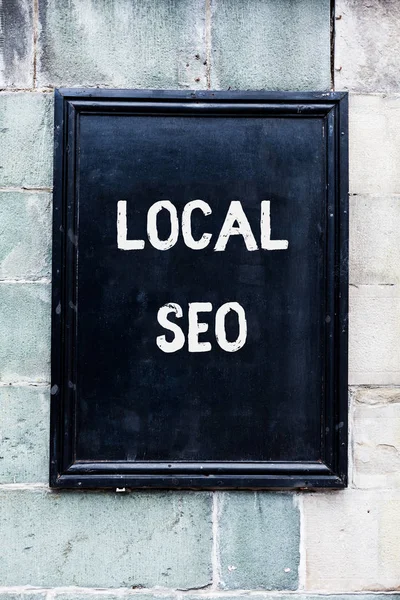 Word writing text Local Seo. Business concept for helps businesses promote products and services to local customers. — 스톡 사진