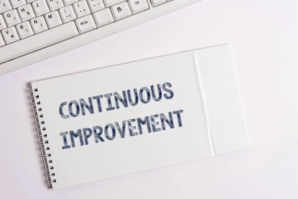 Text sign showing Continuous Improvement. Conceptual photo ongoing effort to improve products or processes.