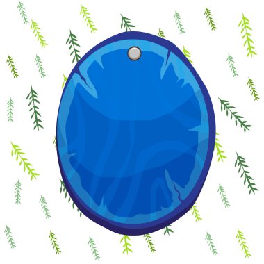 Yuvarlak oval tahta işareti sabit ve yüzeye sabitlenmiş. Renkli arka planda bağlı eliptik ahşap panel. Daire şekilli renkli ahşap tahta boş alan ile çivilenmiş.