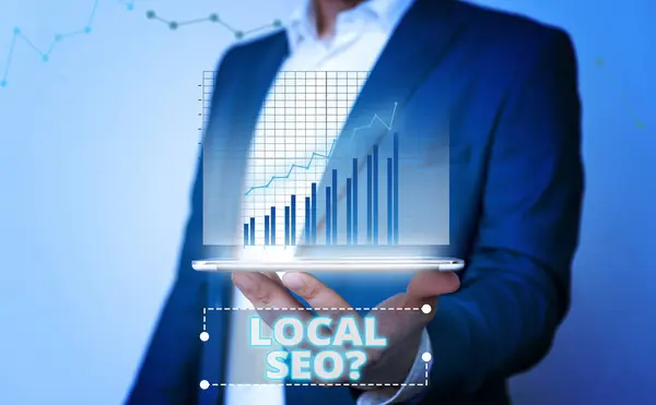 Word writing text Local Seoquestion. Business concept for incredibly effective way to market your local business online. — Stock Photo, Image