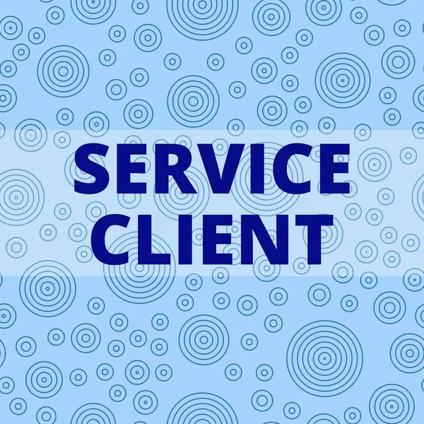 Writing note showing Service Client. Business photo showcasing Dealing with customers satisfaction and needs efficiently Multiple Layer Different Size Concentric Circles Diagram Repeat Pattern.