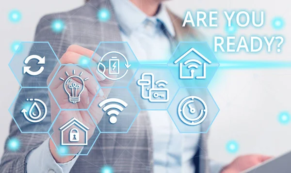 Hazır Mısınız Sorusunu gösteren not yazma. İş fotoğraf vitrin iã§in kullanä±lan birisi ne zaman hazir hissediyorum bir şey başlatmak söylemek Ä°nsan gÃ1/4nÃ1/4 akıllı cihaz sunan resmi iÅ elbisesi.