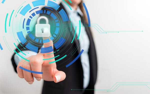 Женщина-человек представляет презентацию с использованием самых современных устройств. Женщина носит официальный рабочий костюм, представляя, как работает умный гаджет. фото современной жизни
.