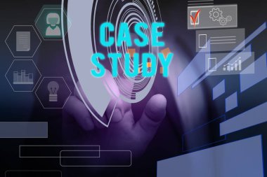 Örnek Olay İncelemesi'ni gösteren metin işareti. Kavramsal fotoğraf analizi ve bir sorun erkek giyim resmi iş elbisesi akıllı cihaz kullanarak sunum sunan incelemek için özel bir araştırma tasarımı.