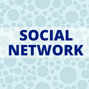 Sosyal Ağ'ı gösteren not yazma. İş fotoğrafı vitrin Etkileşimleri Paylaşımı Bilgi Etkileşimler arası ilişki Çoklu Katman Farklı Boyut Eşmerkezli Daireler Diyagramı Tekrar