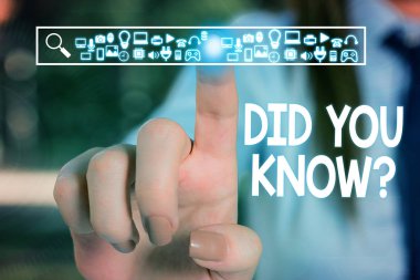 Biliyor muydunuz Sorusunu gösteren metin işareti. Birisine gerçeği veya olayı bilip bilmediğini sorduğunuz kavramsal fotoğraf Kadın akıllı cihaz kullanarak sunum sunan resmi iş elbisesi giyer.