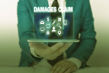 Tazminat Talebini gösteren metin işareti. Kavramsal fotoğraf Deanalysisd Tazminat Dava Sigorta Dosya Suit.