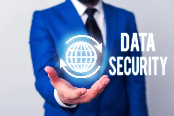 Word scrittura testo Sicurezza dei dati. Business concept per la riservatezza Backup della crittografia disco Schermatura password . — Foto Stock