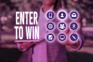 El yazısı metin yazma Kazanmak için girin. Kavram anlamı ödül veya kazanma şansı için bir değer alışverişi.