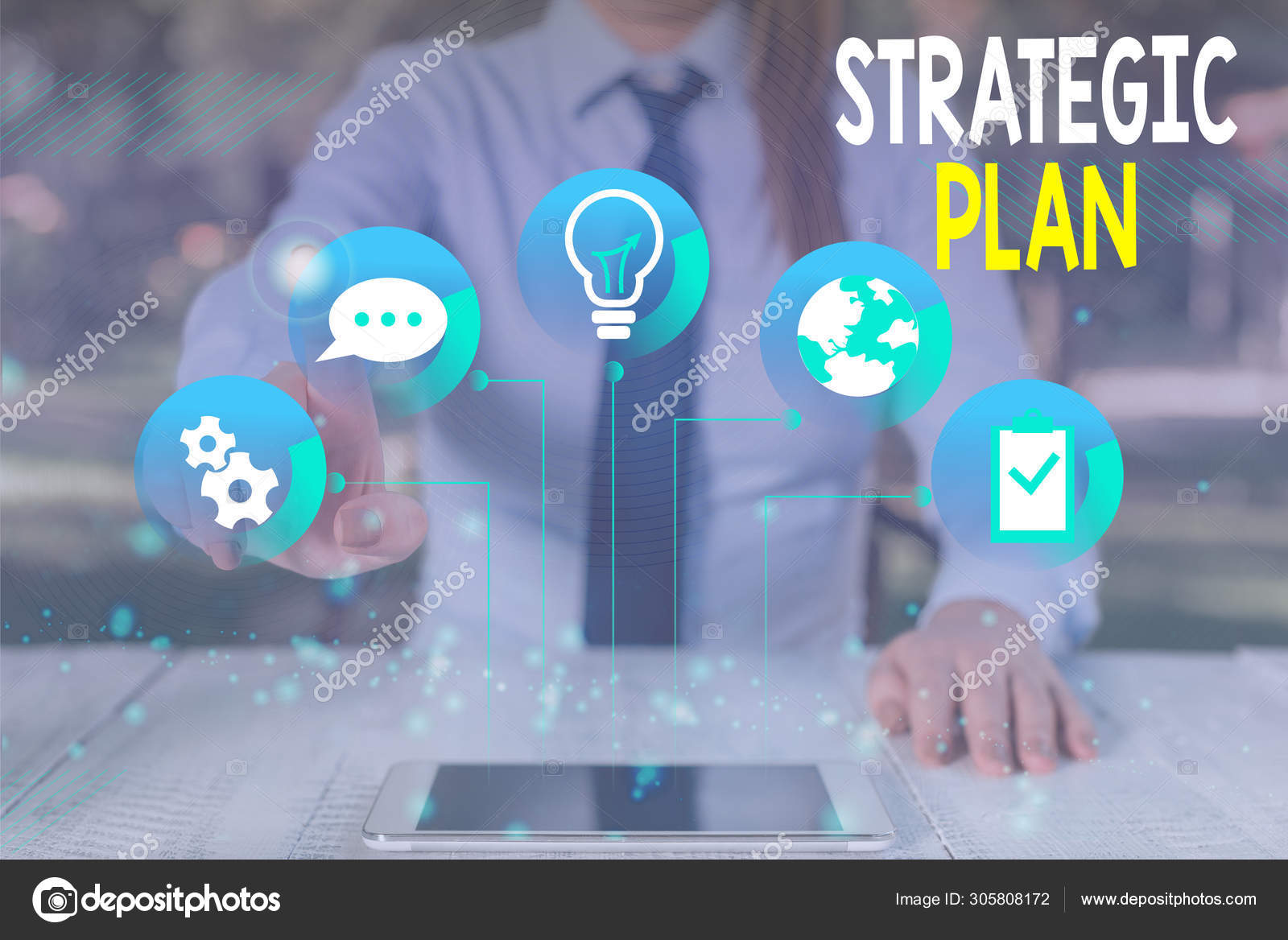 Conceptual Hand Writing Showing Strategic Plan Business Photo Text A Systematic Process Of Envisioning A Desired Future Female Human Wear Formal Work Suit Presenting Smart Device Stock Photo By C Artursz