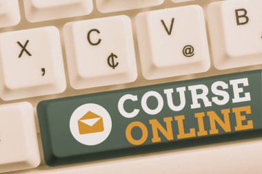 Kelime yazma metin Ders Online. Elearning Elektronik Eğitim Uzaktan Çalışma Dijital Sınıf Beyaz pc klavye beyaz arka plan anahtar kopyalama alanı üzerinde boş not kağıdı ile iş kavramı.