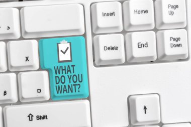 El yazısı metin ne soru istiyorsun yazma. Kavram anlamı söylemek veya yazmak amacıyla beyaz arka plan anahtar kopyası üzerinde boş not kağıdı ile beyaz pc klavye bir şey hakkında gösteren sormak için