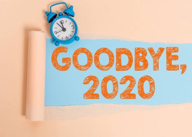 Güle Güle 2020'yi gösteren metin işareti. Kavramsal fotoğraf Yılbaşı Milestone Geçen Ay Kutlama Geçiş.