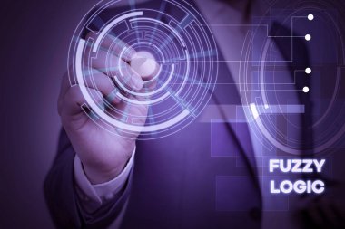 Bulanık Mantık gösteren kavramsal el yazısı. Sabun ve su Kir ve yağ miktarı nın kapsamı için Iş fotoğraf metin kontrolleri Erkek sunum akıllı cihaz sunan resmi takım giymek.