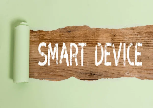 Text sign showing Smart Device. Conceptual photo Electronic gadget that able to connect share interact with user.