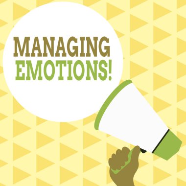 El yazısı metin yazma Yönetimi Duygular. Kavram anlamı yeteneği duygulara açık ve kendini El Loudhailer Boş Yuvarlak Konuşma Metin Balon Duyuru Yeni tutarak onları modüle.