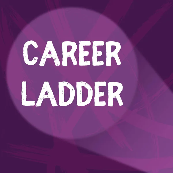 Handwriting text Career Ladder. Concept meaning Job Promotion Professional Progress Upward Mobility Achiever Abstract Violet Monochrome of Disarray Smudge and Splash of Paint Pattern. — Stock Photo, Image