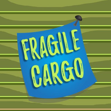 Kırılgan Kargo gösteren kavramsal el yazısı. Bakım Bubble Wrap Cam Tehlikeli Maddeler Eğri hatırlatma kağıt not renkli yüzey pin çerçevesi çivilenmiş ile İş fotoğraf metin Breakable Handle.
