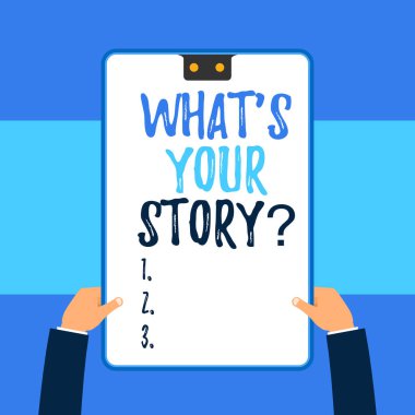 El yazısı metin yazma Ne S Your Story soru. Kavram anlamı analizör geçmiş yaşam olayları hakkında gösteren soran Iki yönetici erkek elleri elektronik cihaz geometrik tutan