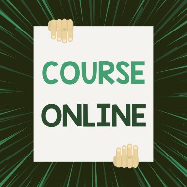El yazısı metin yazma Kursu Online. Kavram anlamı elearning Elektronik Eğitim Uzaktan Çalışma Dijital Sınıf Geometrik arka plan tasarımı aşağı büyük boş dikdörtgen tutan iki el.