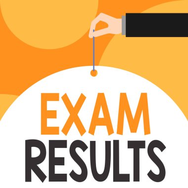 Sınav Sonuçlarını gösteren metin işareti. Kavramsal fotoğraf Bilgi veya yetenek Erkek el kol iğne büyük yarı boş balon geometrik arka plan delme gösteren resmi bir testsonucu.