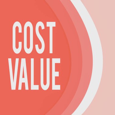 El yazısı metin Maliyet Değeri. Kavram anlamı Satın aldığınız bir öğe için olağan olarak ödenen veya Maroon'da Gölge Nin Arka Planını Işık ve Karanlığa Bölen Üç Ton Eğrisi ni işe alma.