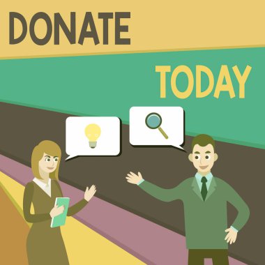 Bugün Bağış'ı gösteren metin işareti. Kavramsal fotoğraf zaman para veya mal vermek için bir gösteri veya organizasyon İş Ortakları Meslektaşları Ortaklaşa Sorun Çözüm Oluşturma Fikir aradığınız yardımcı olmak için.