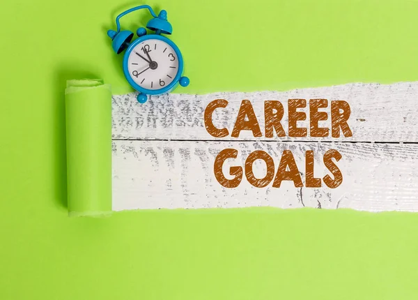 Handwriting text writing Career Goals. Concept meaning profession that an individual intends to pursue in his career.