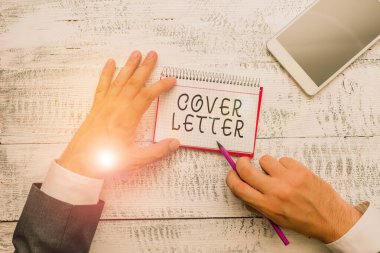 El yazısı Kapak Mektubu. Başvuru sahiplerini açıklayan belge, kimlik ve ilgi anlamına gelir..