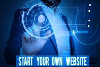 El yazısı metni yazmak Kendi Web sitenizi başlatın. İş Kartının Uzantısı anlamına gelen kavram, akıllı aygıt kullanılarak sunulan resmi iş kıyafeti giyen bir Kişisel Site Erkeği giysisidir..
