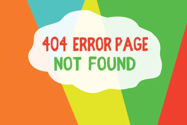 Написання концептуальної руки з 404 сторінкою помилки не знайдено. Текст ділової фотографії Веб-сторінка на сервері було вилучено або переміщено геометричні трикутники тла для бізнес-презентацій Web . — стокове фото
