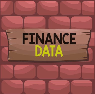 El yazısı Finans Verisi. Kavram, iş dünyasının finansal faaliyetlerinin resmi kayıtları anlamına gelir Plank tahta tahta boş dikdörtgen bağlı ahşap renk arkaplanı.