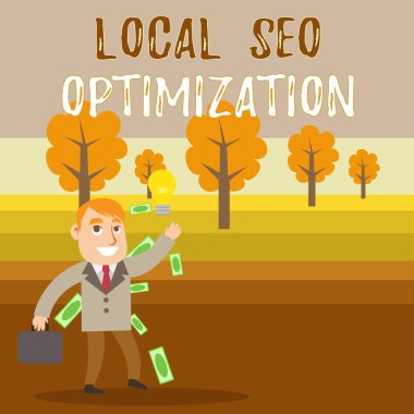 Yerel Seo Optimizasyonunu gösteren kavramsal el yazısı. İş fotoğrafı metni, Arama Görünürlüğünü En İyi Liste İşadamı Fikir Oluşturan Başarılı İşadamı ya da Bulma Çözümüne Artırıyor.