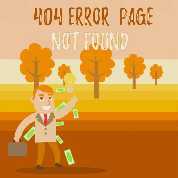 Написання концептуальної руки з 404 сторінкою помилки не знайдено. Текст ділової фотографії Веб-сторінка на сервері була вилучена або переміщена успішна бізнесмен створення ідеї або пошуку рішення . — стокове фото