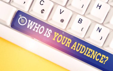 El yazısı metin yazma Kim Sizin İzleyici Soru. Beyaz arka plan tuş kopyalama alanının üzerinde boş not kağıdı ile beyaz pc klavyeyi kimin izlediğini veya dinlediğini nanlama.