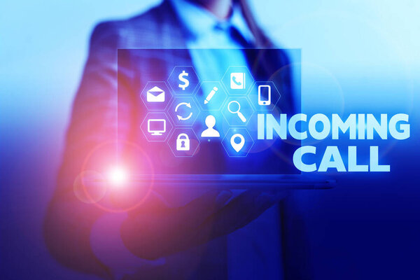 Входящий звонок от почерка. Концепция, означающая входящий идентификатор получателя
.