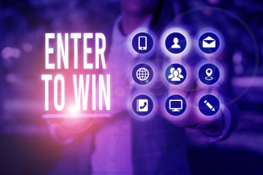 El yazısı metin yazma Kazanmak için girin. Kavram anlamı ödül veya kazanma şansı için bir değer alışverişi.