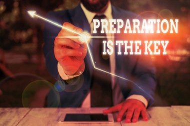 Anahtar, hazırlığın ne olduğunu gösteren mesaj işareti. Kavramsal fotoğraf hataları azaltır ve faaliyetleri kısaltır.