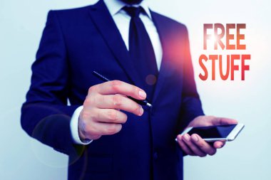 Kelime yazma metin Ücretsiz Stuff. Eğer ödenmez bir mağazada sahip olabilecek herhangi bir şey için İş kavramı.