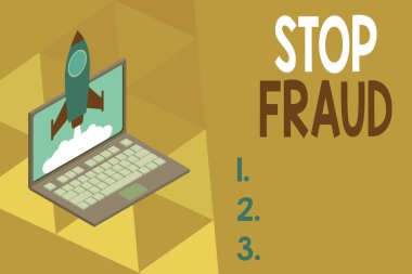 Stop Fraud 'u gösteren bir not yazıyorum. Roket 'in dizüstü bilgisayarını çalıştırdığı para transferlerine dikkat etmemiz gerektiğini gösteren kampanya tavsiyeleri. Başlangıç projesi büyüyor. Seo..