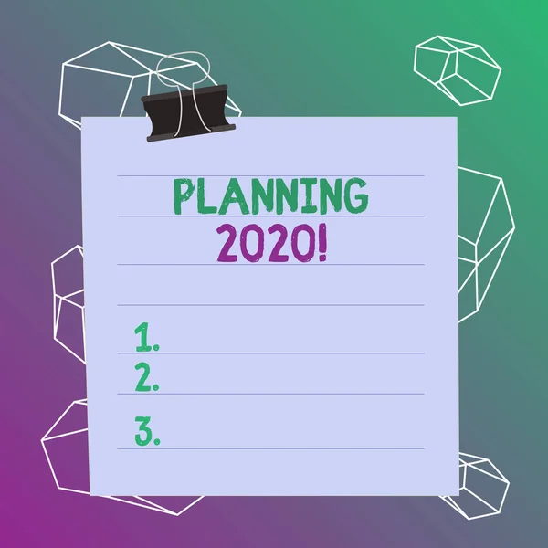 Word writing text Planning 2020. Επιχειρηματική ιδέα για τη διαδικασία να κάνει σχέδια για κάτι το επόμενο έτος. — Φωτογραφία Αρχείου